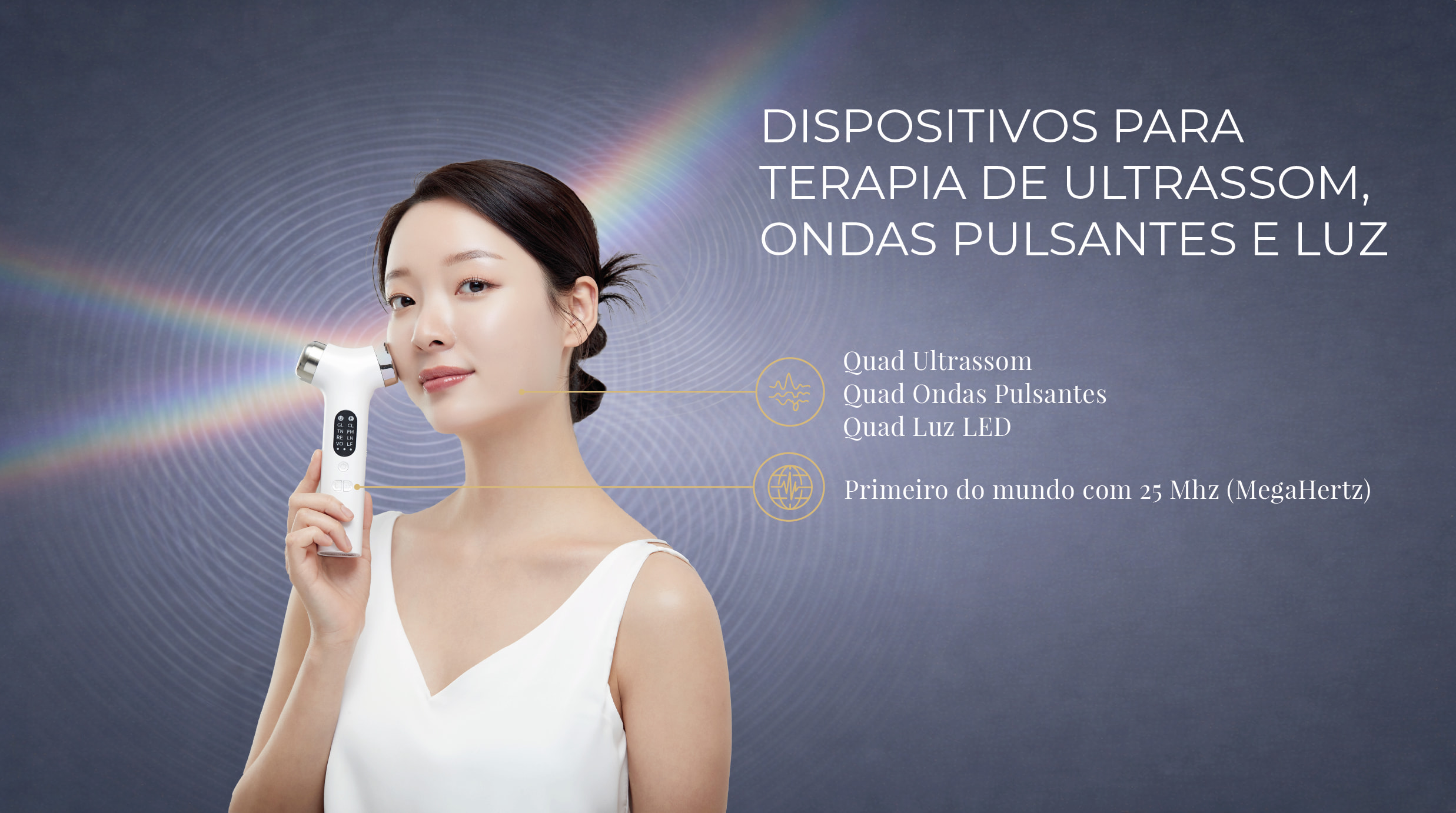 Dispositivos Dual Tetra - Ultrassom, Ondas Pulsantes e Luz LED